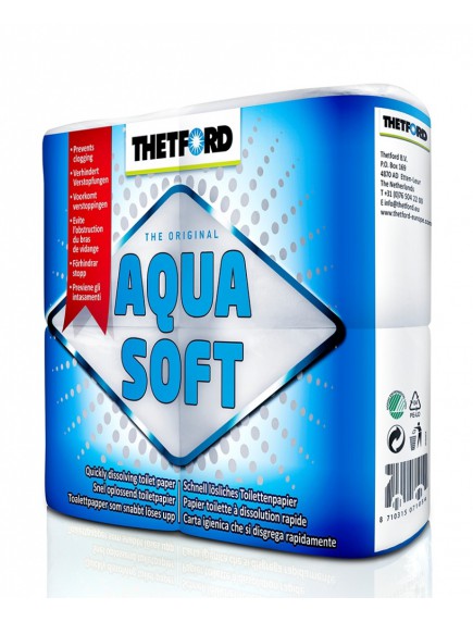 Бумага для биотуалета Thetford Aqua Soft (блок 4 шт, растворимая) растворимая