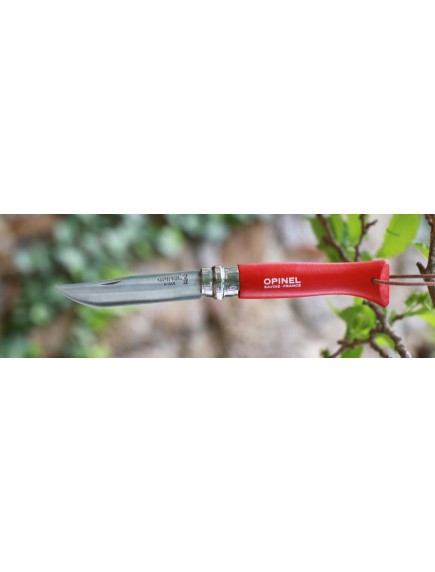 Нож складной Opinel Trekking №8 VRI Colored Tradition Red с темляком Нож складной Opinel Trekking №8 VRI Colored Tradition Red с темляком