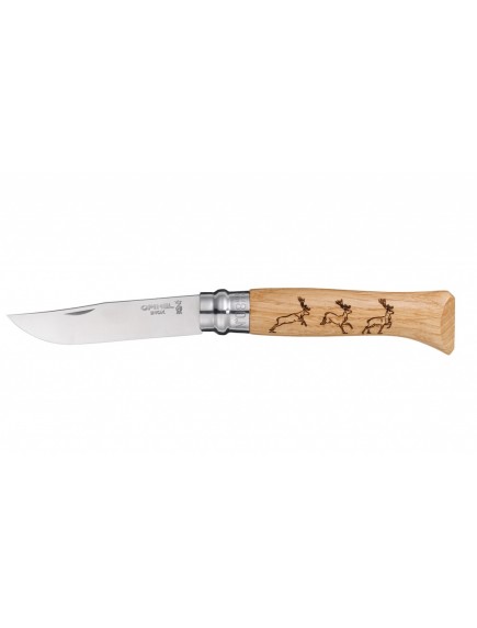 Нож складной Opinel №8 VRI Animalia Deer (олень)