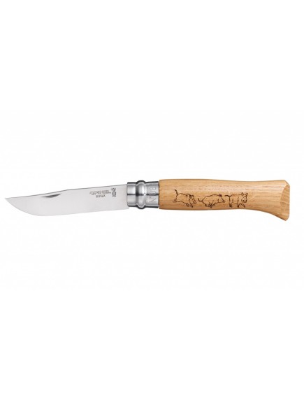 Нож складной Opinel №8 VRI Animalia Boar (кабан)