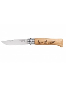 Нож складной Opinel №8 VRI Animalia Trout (форель)