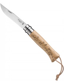 Нож складной Opinel Trekking №8 VRI Animalia Mountain с темляком Нож складной Opinel Trekking №8 VRI Animalia Mountain с темляком