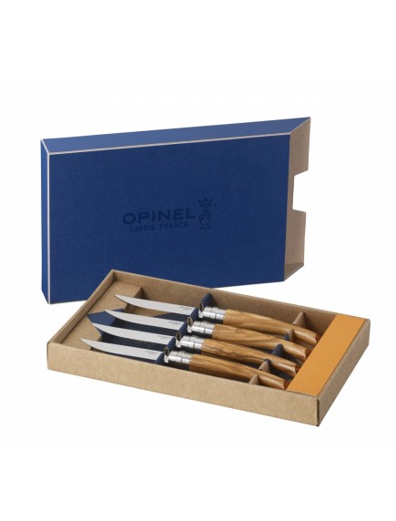 Набор столовых ножей Opinel VRI Olive Wood из 4-х штук Набор столовых ножей Opinel VRI Olive Wood из 4-х штук