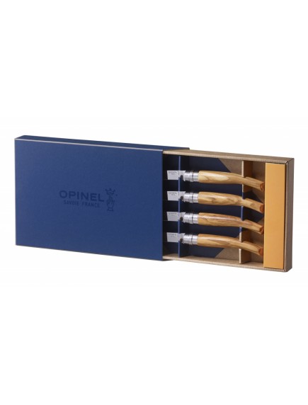 Набор столовых ножей Opinel VRI Olive Wood из 4-х штук Набор столовых ножей Opinel VRI Olive Wood из 4-х штук